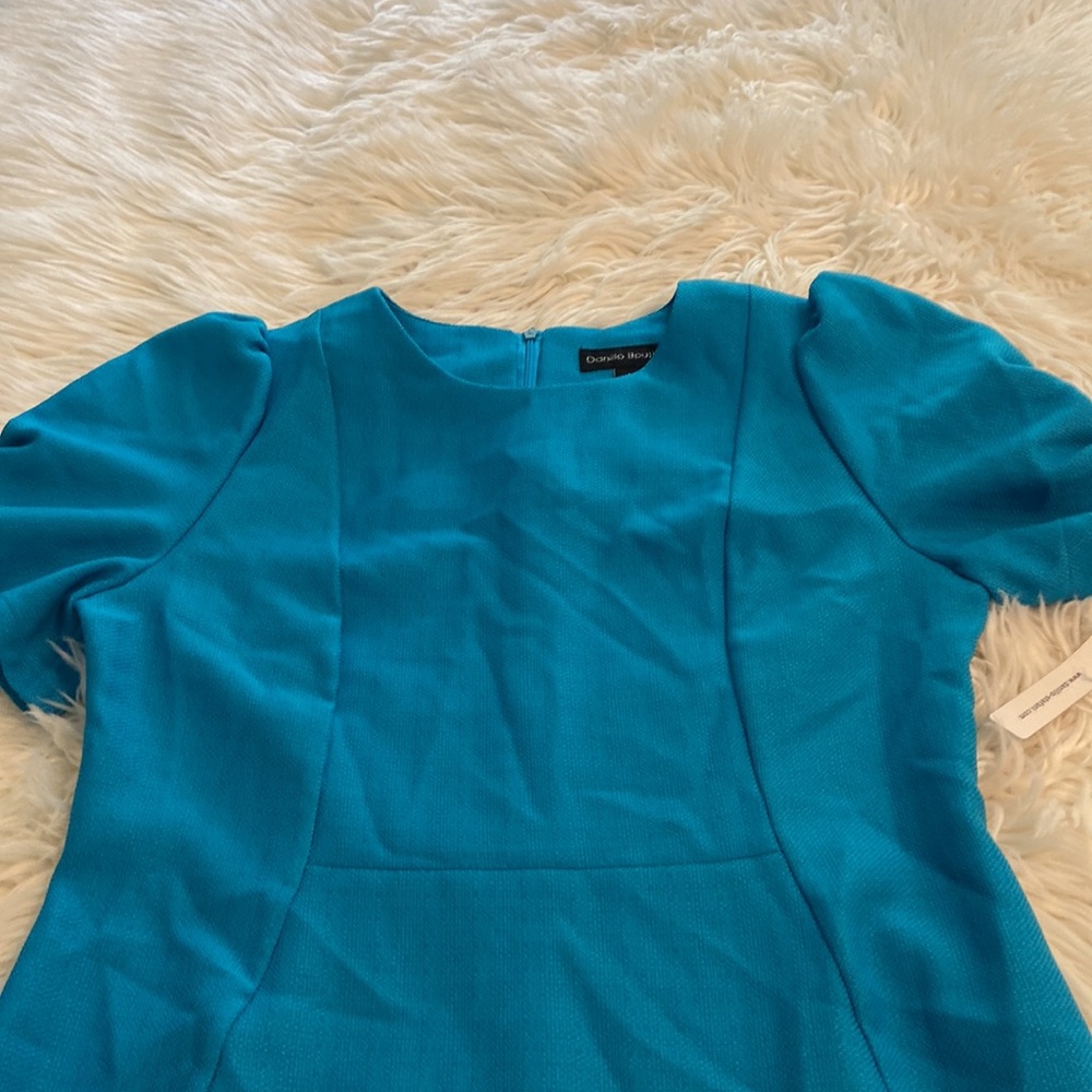 Danilo Boutique Women’s Dress size 10 beautiful blue color length 36” - Picture 9 of 12